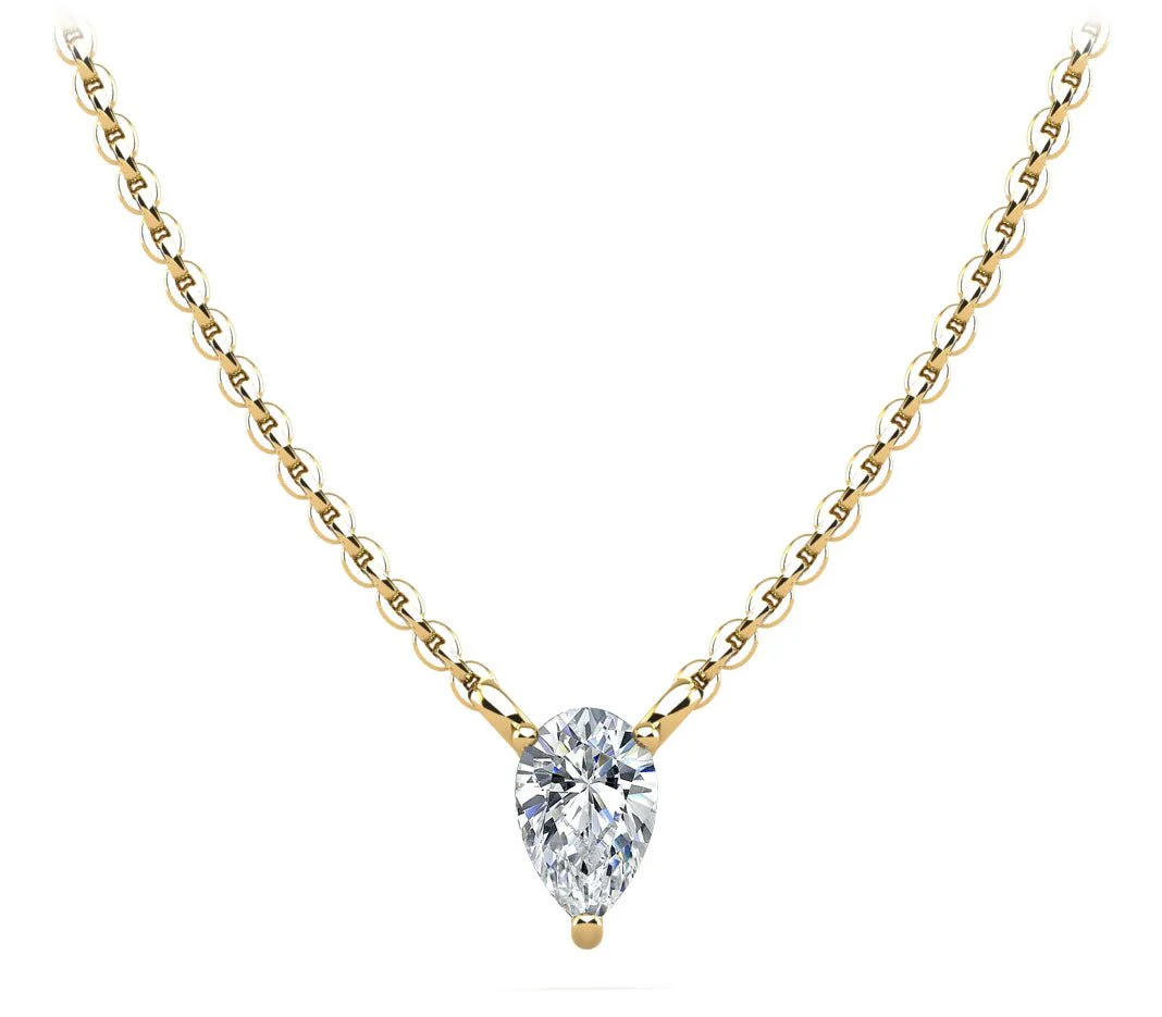 Pear Shape Dream Lab-Grown Diamond Pendant with 0.30 ct.(finished) 6x4mm - Image 2