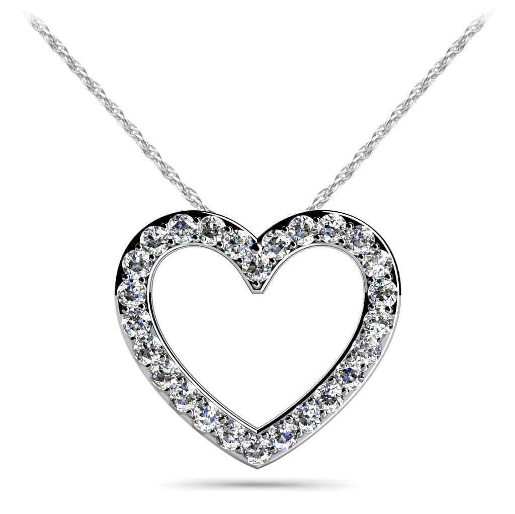Perfect Diamond Heart Lab-Grown Diamond Pendant with 0.78 ct.(finished) 1.9mm