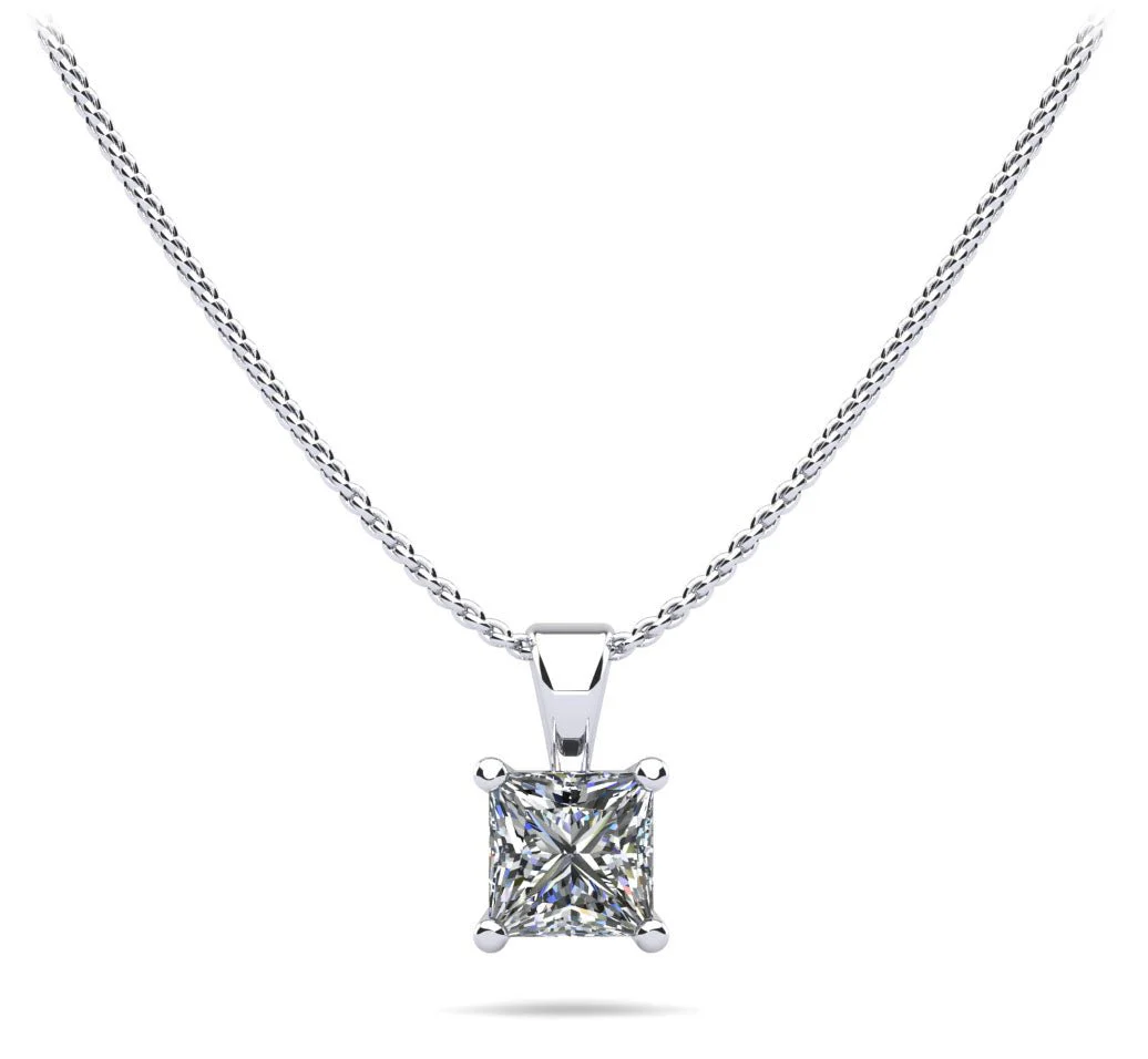 Perfect Princess Lab-Grown Diamond Pendant with 0.25 ct.(finished) 3.4mm