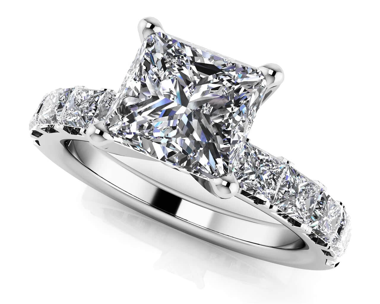 Princess Allure Diamond Engagement Ring with 1.50 ct. (0.50 ct. center diamond)