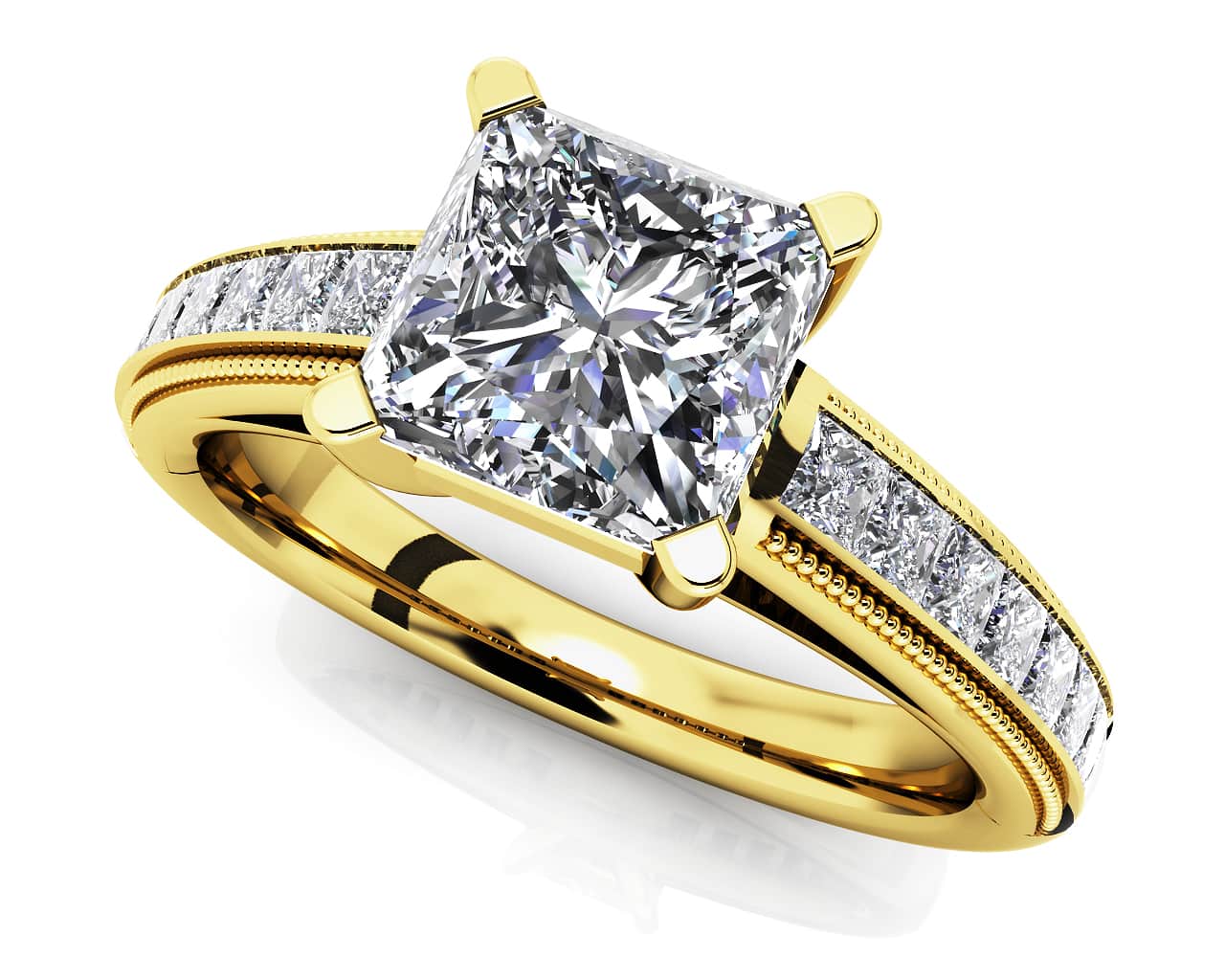 Princess Bride Lab-Grown Diamond Engagement Ring with 1.67 ct. (1.25 ct. center diamond) - Image 2