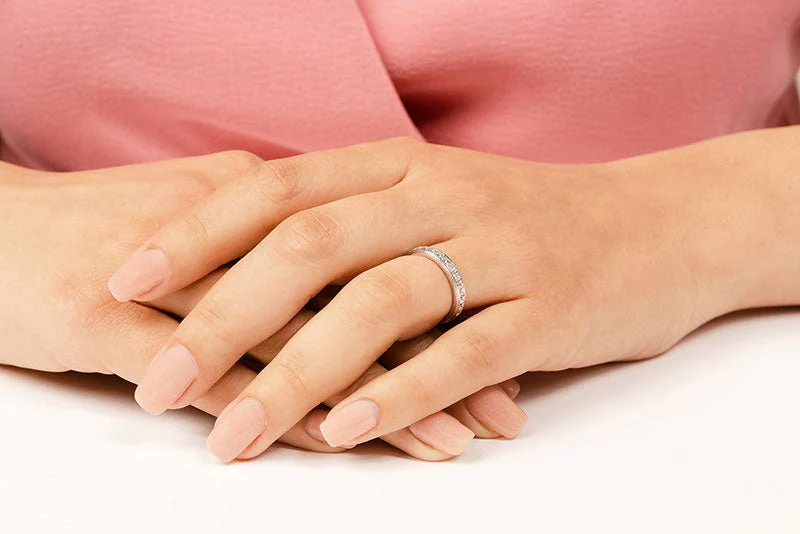 Princess Bride Milgrain Anniversary Band Diamond with 0.47 ct.(finished) 1.5mm - Image 5