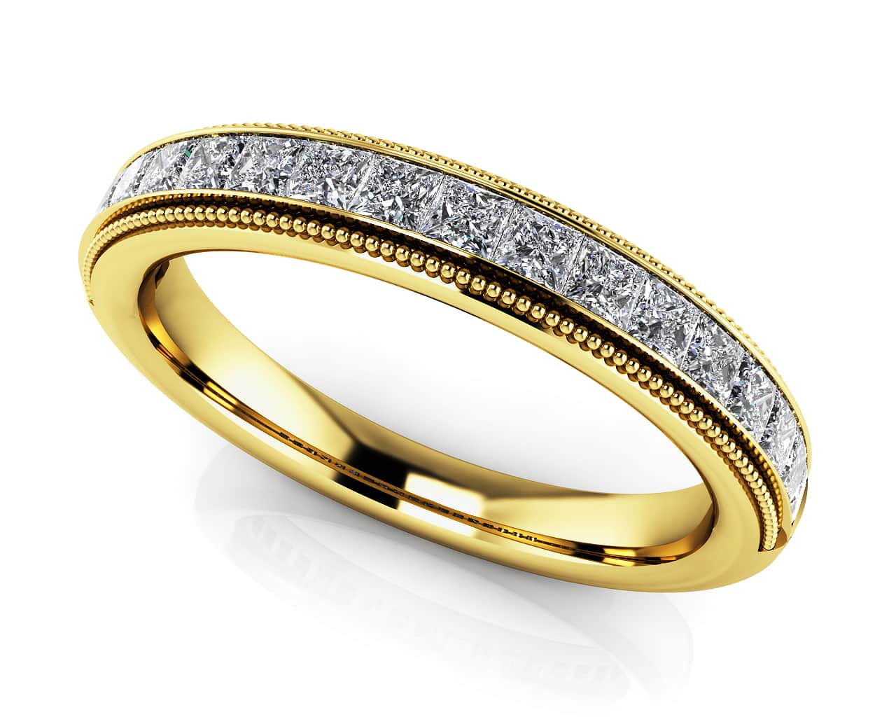 Princess Bride Milgrain Anniversary Band Lab-Grown Diamond  with 0.47 ct.(finished) 1.5mm - Image 2