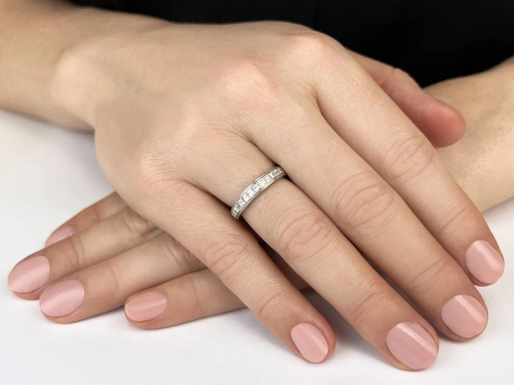 Princess Bride Milgrain Anniversary Band Lab-Grown Diamond  with 0.47 ct.(finished) 1.5mm - Image 3
