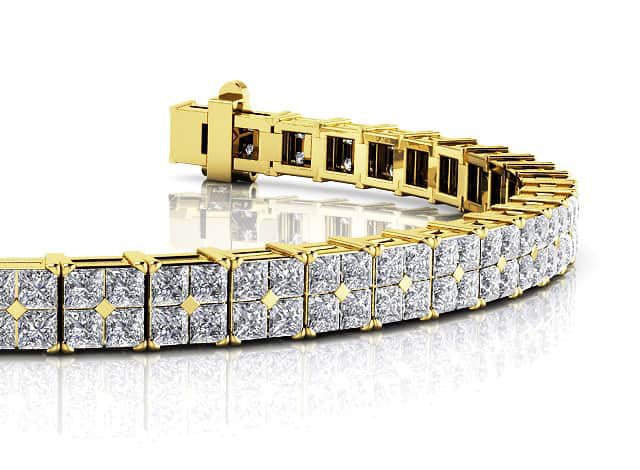 Princess Cut Diamond Illusion Bracelet Lab-Grown Diamond with 4.68 ct.(finished) 1.5mm - Image 2