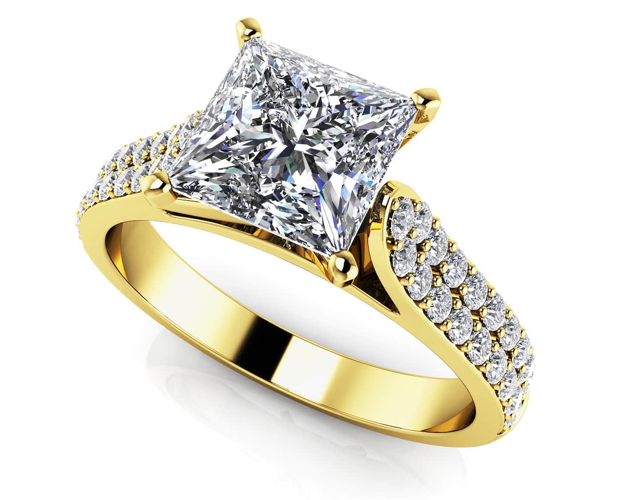Princess Cut Diamond Splendor Lab-Grown Diamond Engagement Ring with 1.63 ct. (1.25 ct. center diamond) - Image 2