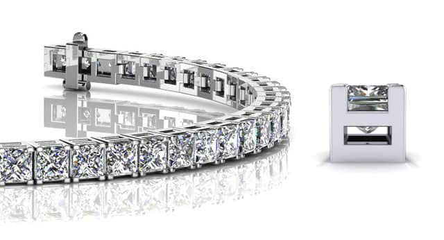 Princess Cut Dreams Lab-Grown Diamond Bracelet with 13.23 ct.(finished) 3.5mm