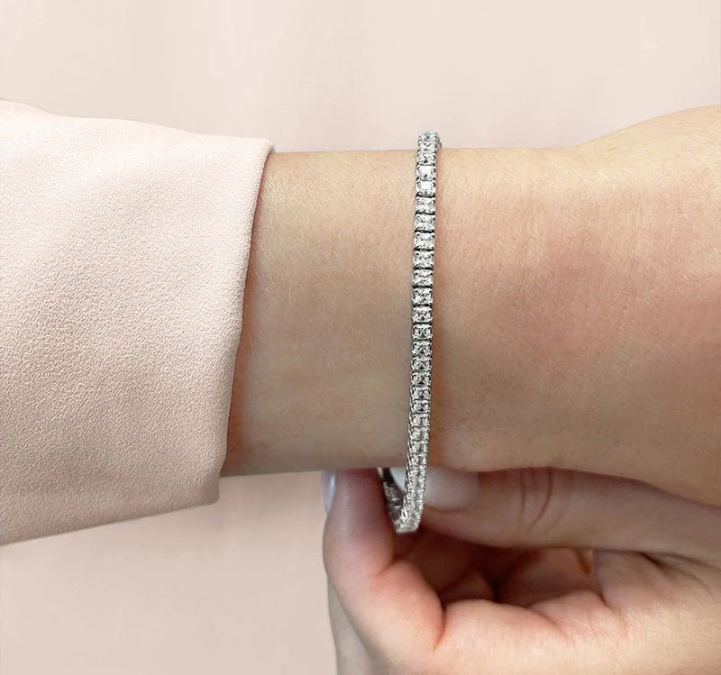 Princess Cut Dreams Lab-Grown Diamond Bracelet with 17.50 ct.(finished) 4.5mm - Image 3