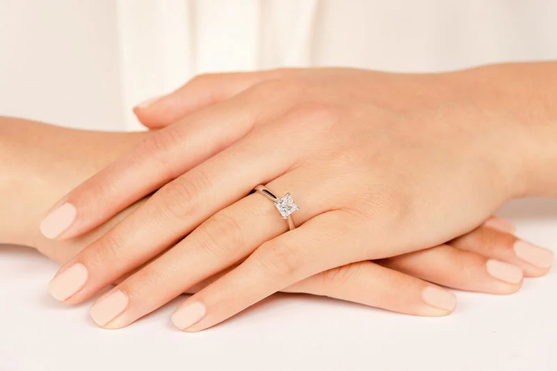 Princess Cut Solitaire Lab-Grown Diamond Engagement Ring with 2.00 ct.(finished) 7.0mm - Image 5