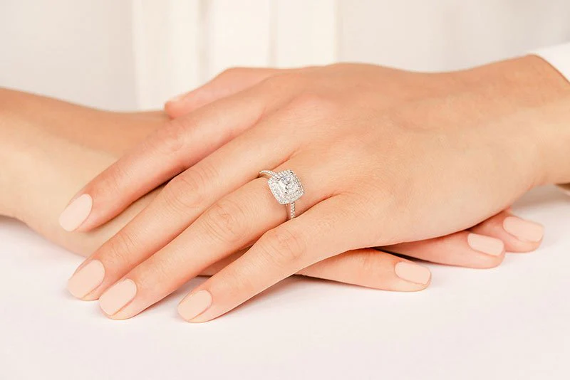 Princess Diamond Double Square Frame Ring Lab-Grown Diamond  with 2.54 ct. (2.00 ct. center diamond) - Image 3