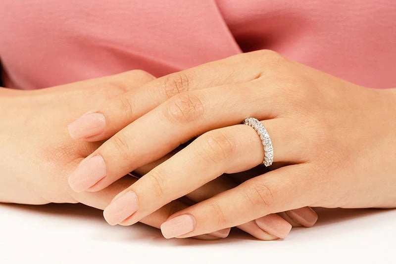 Princess Sunbeam Lab-Grown Diamond Anniversary Ring with 1.88 ct.(finished) 1.2mm, 3mm - Image 3