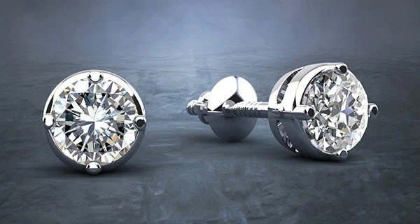 Prismatic Diamond Stud Earrings with 0.50 ct.(finished) 3.2mm - Image 3