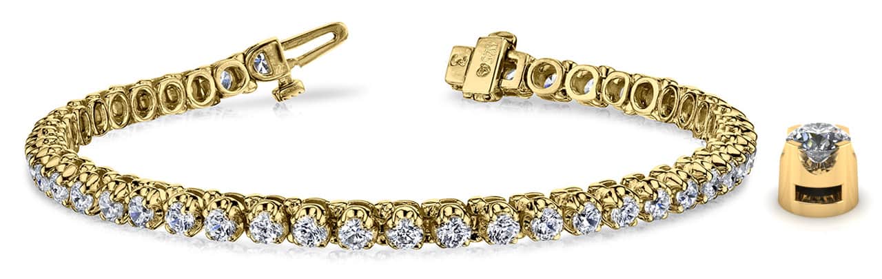 Prong Set Diamond Strand Lab-Grown Diamond Tennis Bracelet with 1.93 ct.(finished) 2.0mm - Image 5