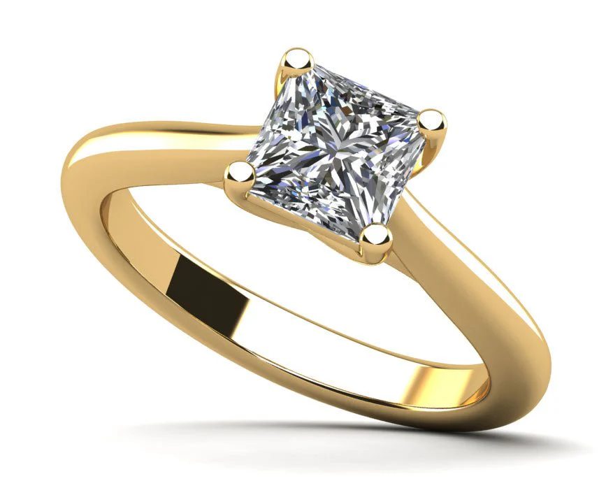 Pure Princess Lab-Grown Diamond Solitaire Engagement Ring with 0.50 ct.(finished) 4.5mm - Image 2