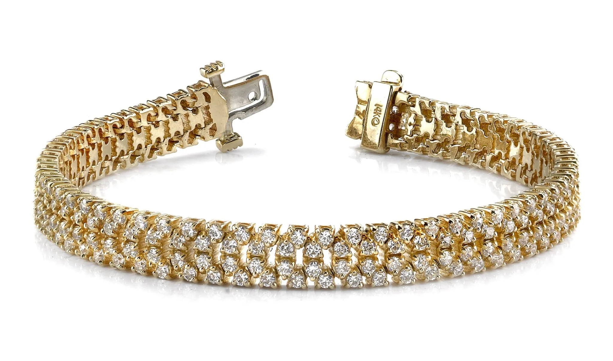 Quad Row Diamond Bracelet with 6.03 ct.(finished) 1.75mm - Image 3
