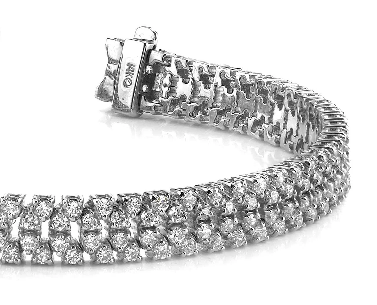 Quad Row Lab-Grown Diamond Bracelet with 5.10 ct.(finished) 1.7mm