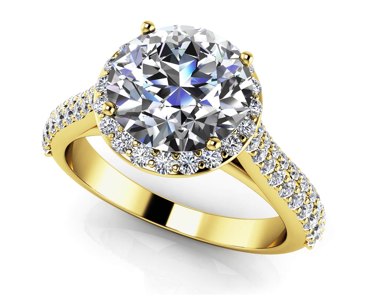 Radiant Round Lab-Grown Diamond Engagement Ring with 2.11 ct. (1.50 ct. center diamond) - Image 2