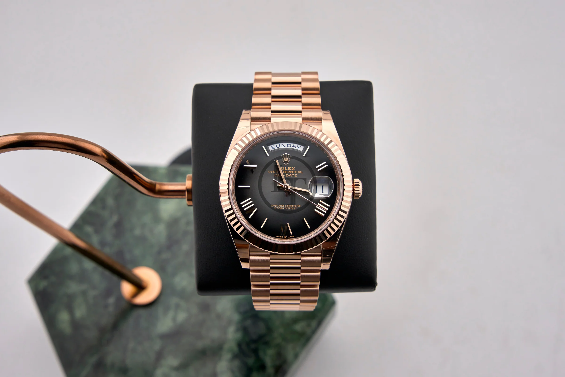 Rolex Day-Date 40 40mm Slate Ombré Roman Dial Fluted Bezel President Bracelet - 228235 | 2024 Model - Image 2