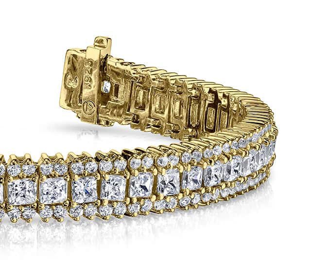 Round And Princess Lab-Grown Diamond Bracelet with 10.58 ct.(finished) 1.6mm, 2.8mm - Image 2
