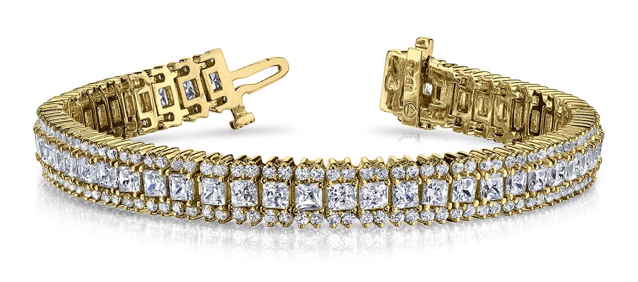 Round And Princess Lab-Grown Diamond Bracelet with 5.76 ct.(finished) 1.2mm, 2.2mm - Image 6