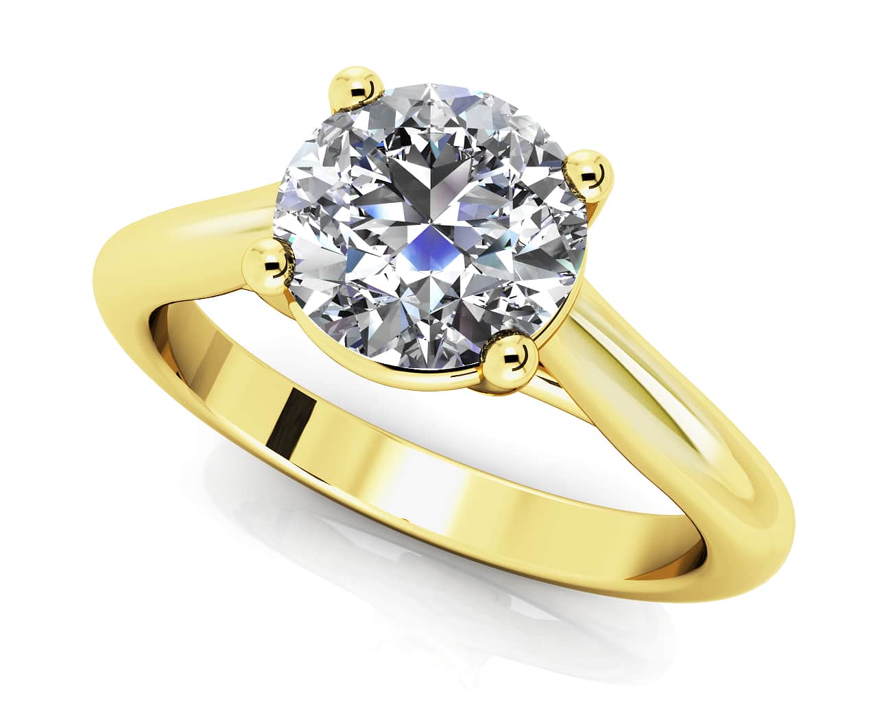 Round Brilliant Cut Solitaire Diamond Ring with 1.25 ct.(finished) 7mm - Image 2