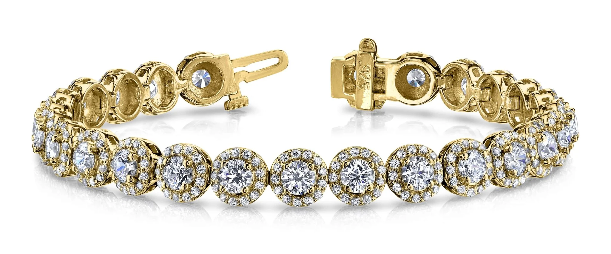 Round Halo Lab-Grown Diamond Bracelet with 5.37 ct.(finished) 1mm, 3.2mm - Image 6