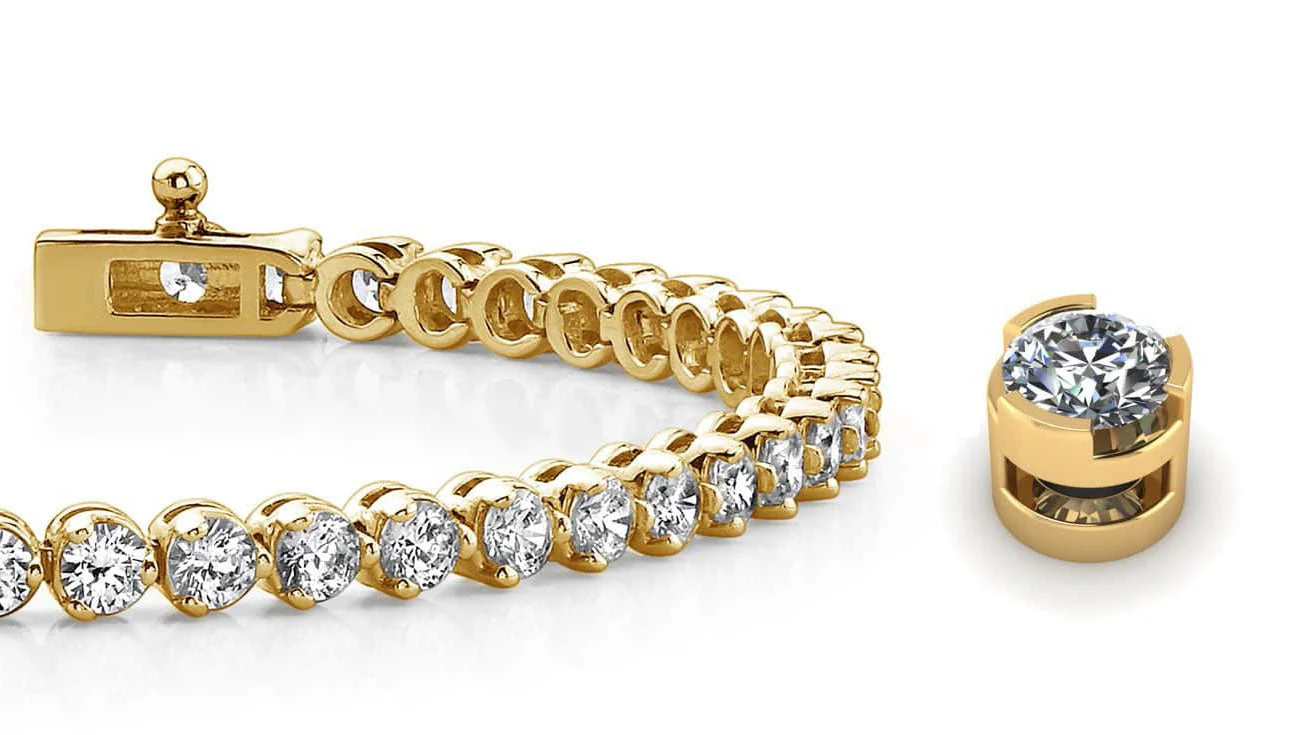 Round Prong Set Lab-Grown Diamond Tennis Bracelet with 4.02 ct.(finished) 2.7mm - Image 2
