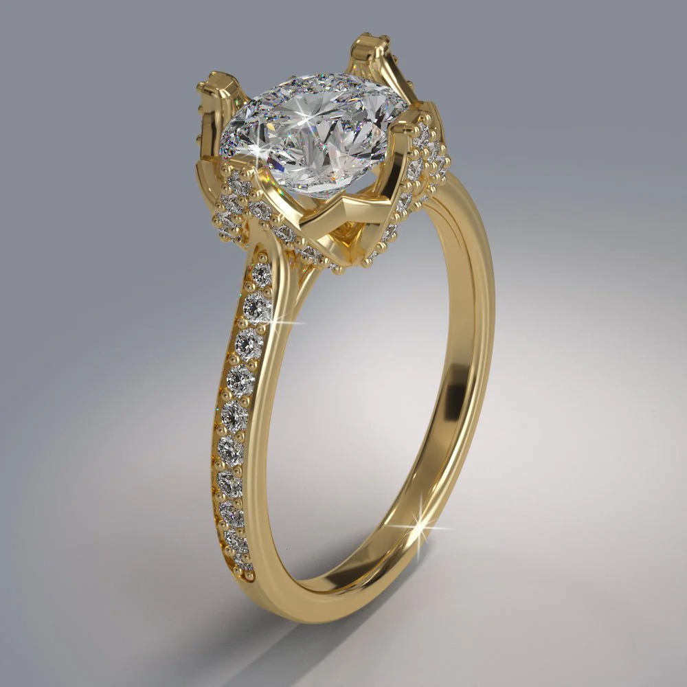 Royal Crown Diamond Ring Diamond with 1.37 ct. (1.00 ct. center diamond) - Image 4