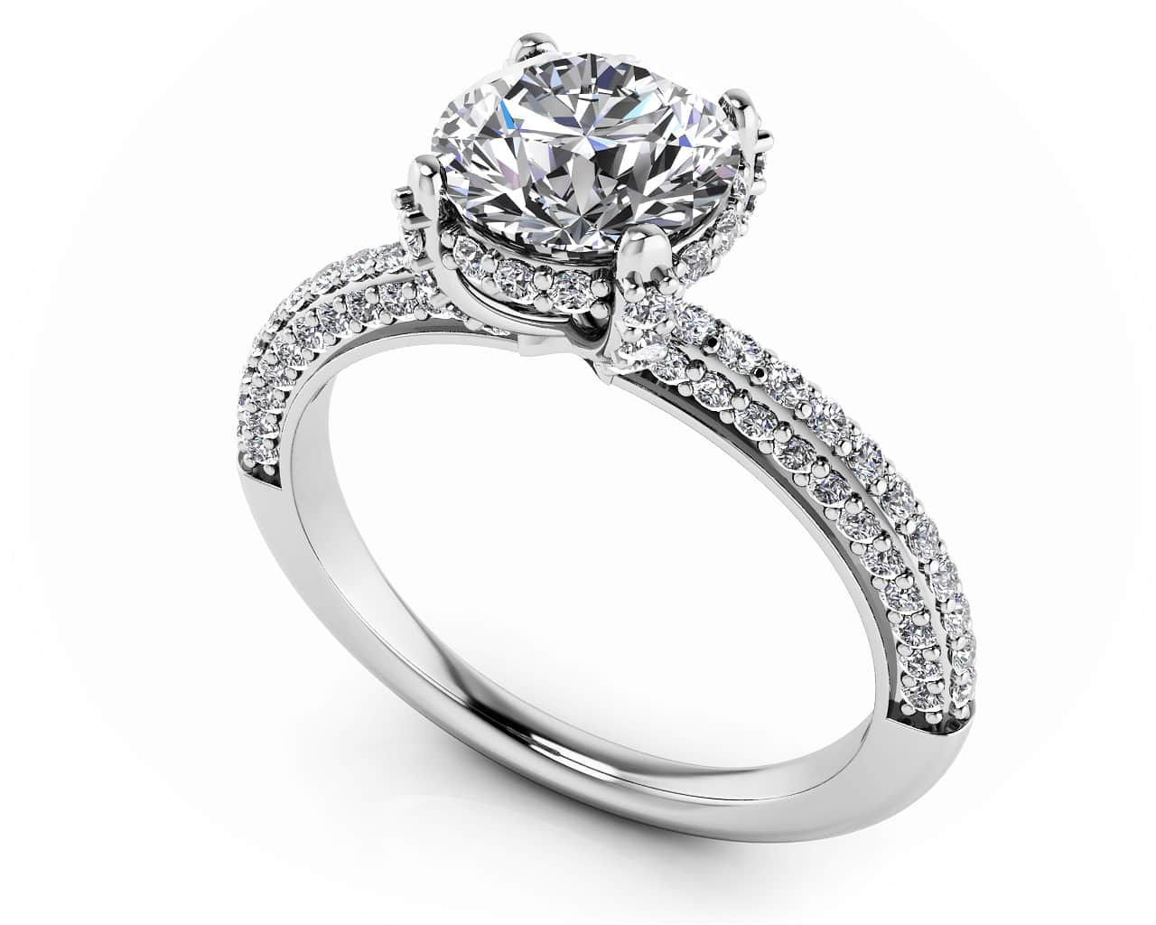 Royal Delight Diamond Engagement Ring with 0.93 ct. (0.50 ct. center diamond)