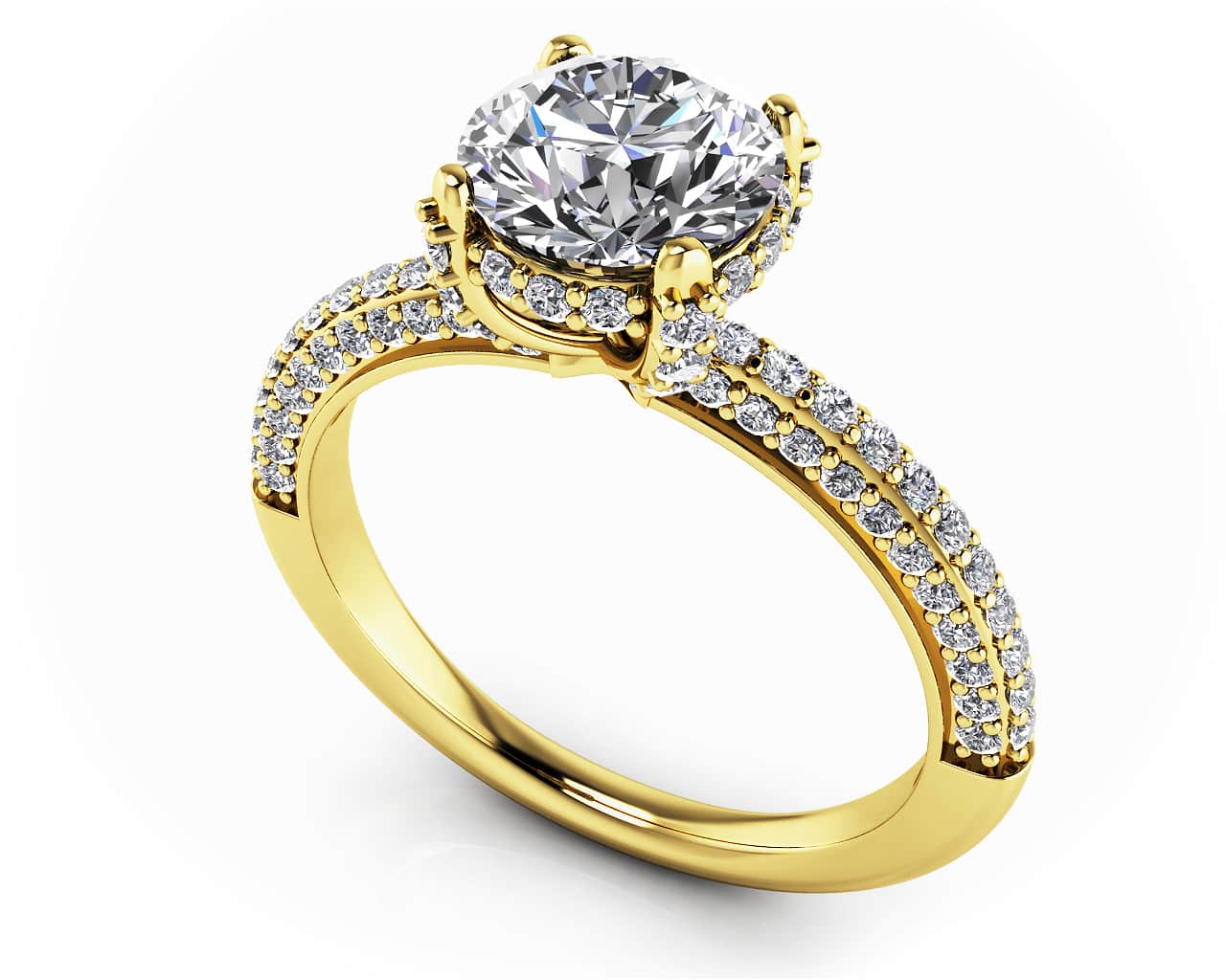 Royal Delight Diamond Engagement Ring with 0.93 ct. (0.50 ct. center diamond) - Image 2