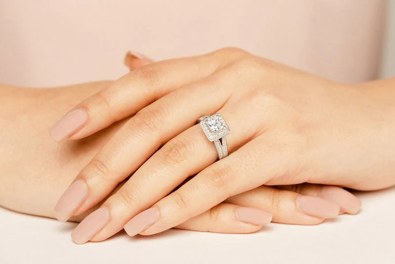 Royal Princess Cut Diamond Engagement Ring with 1.42 ct. (1.00 ct. center diamond) - Image 3
