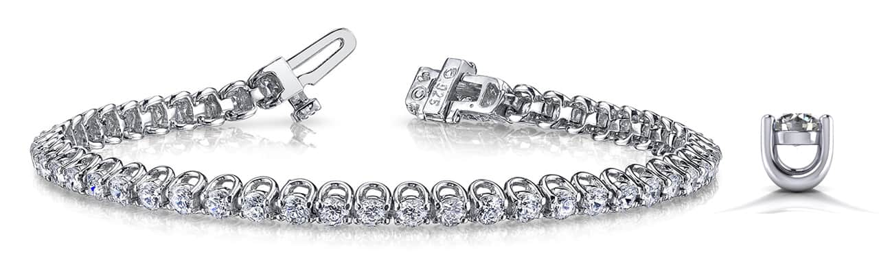 Scoop Link Lab-Grown Diamond Tennis Bracelet with 3.98 ct.(finished) 2.7mm - Image 5