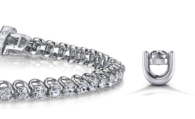 Scoop Link Lab-Grown Diamond Tennis Bracelet with 7.92 ct.(finished) 3.9mm