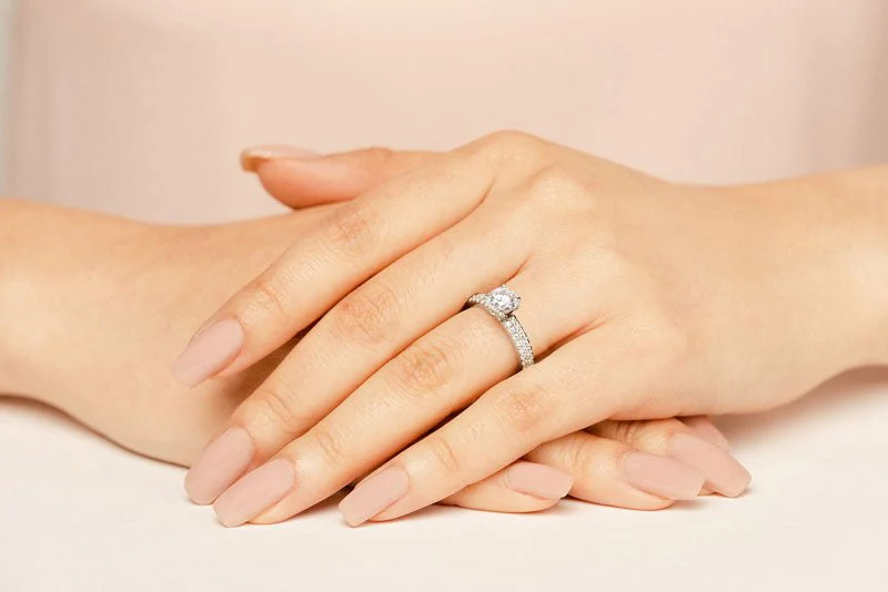 Sea Of Diamonds Diamond Engagement Ring with 1.23 ct. (0.75 ct. center diamond) - Image 3
