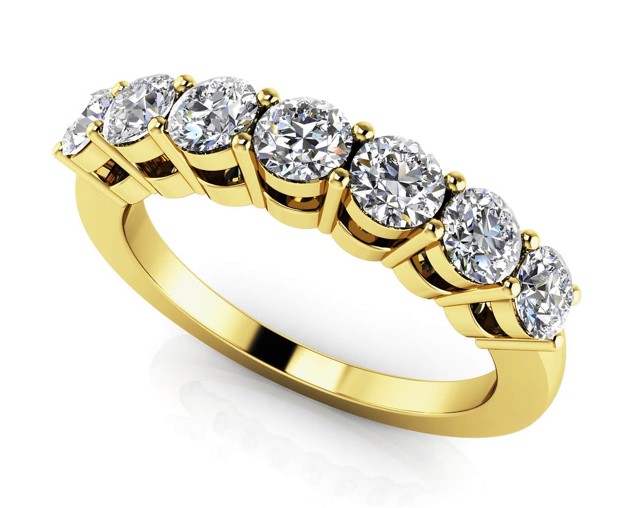 Seven Stone Lab-Grown Diamond  Ring with 1.47 ct.(finished) 3.8mm - Image 2