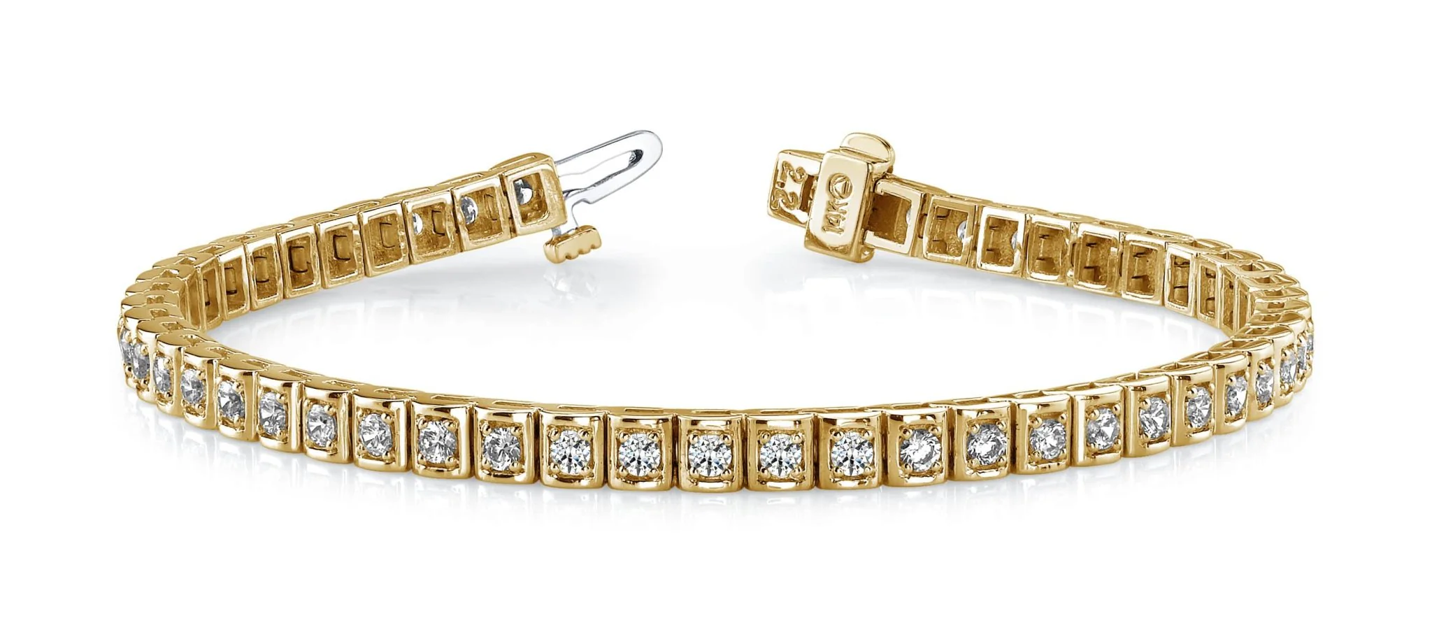 Shadow Box Lab-Grown Diamond Bracelet with 2.09 ct.(finished) 2.25mm - Image 3