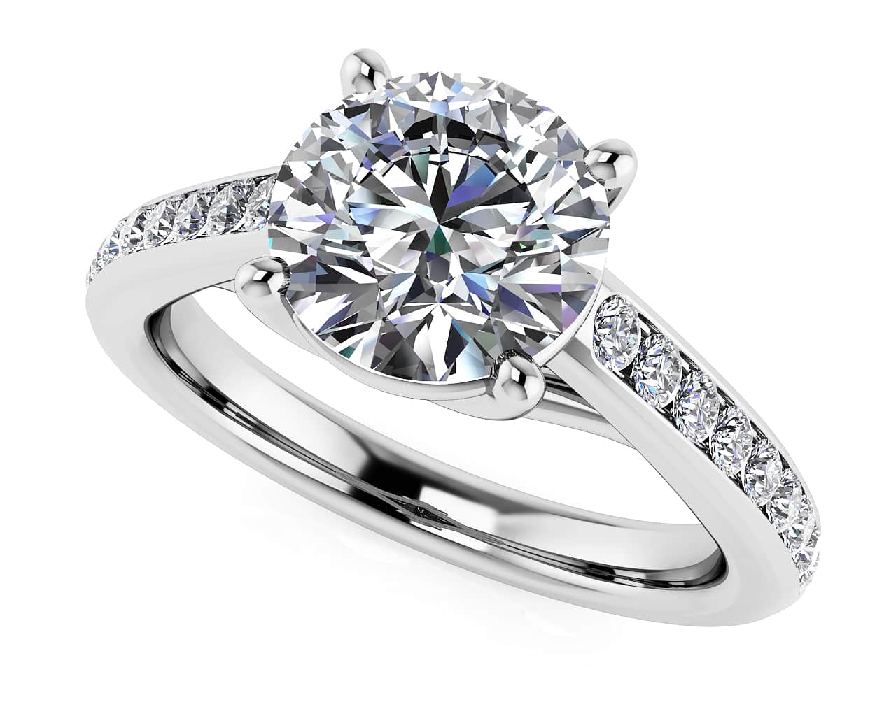 Shared Love Lab-Grown Diamond Engagement Ring with 1.27 ct. (1.00 ct. center diamond)