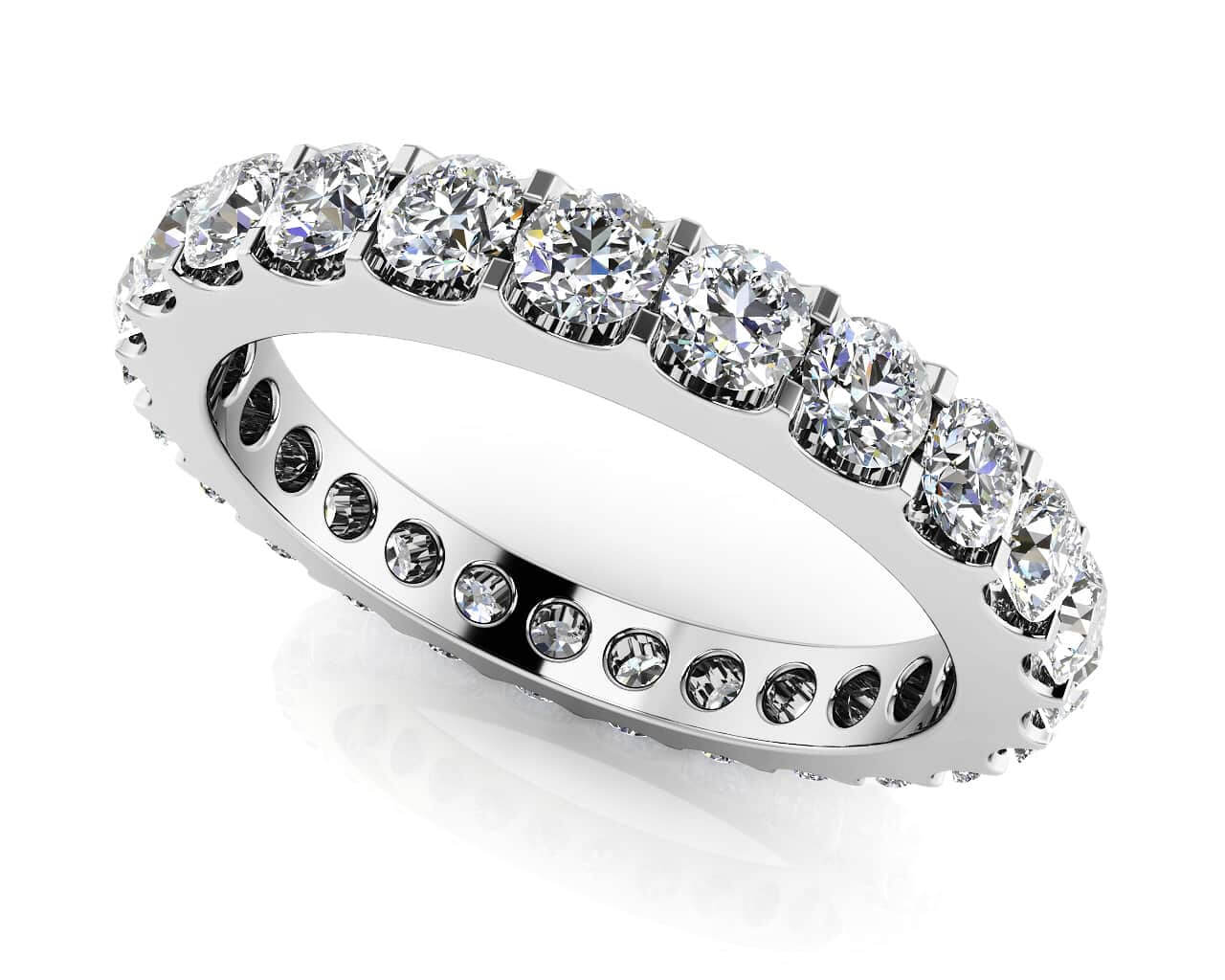 Shared Prong Diamond Eternity Band Lab-Grown Diamond with 3.04 ct.(finished) 3.5mm