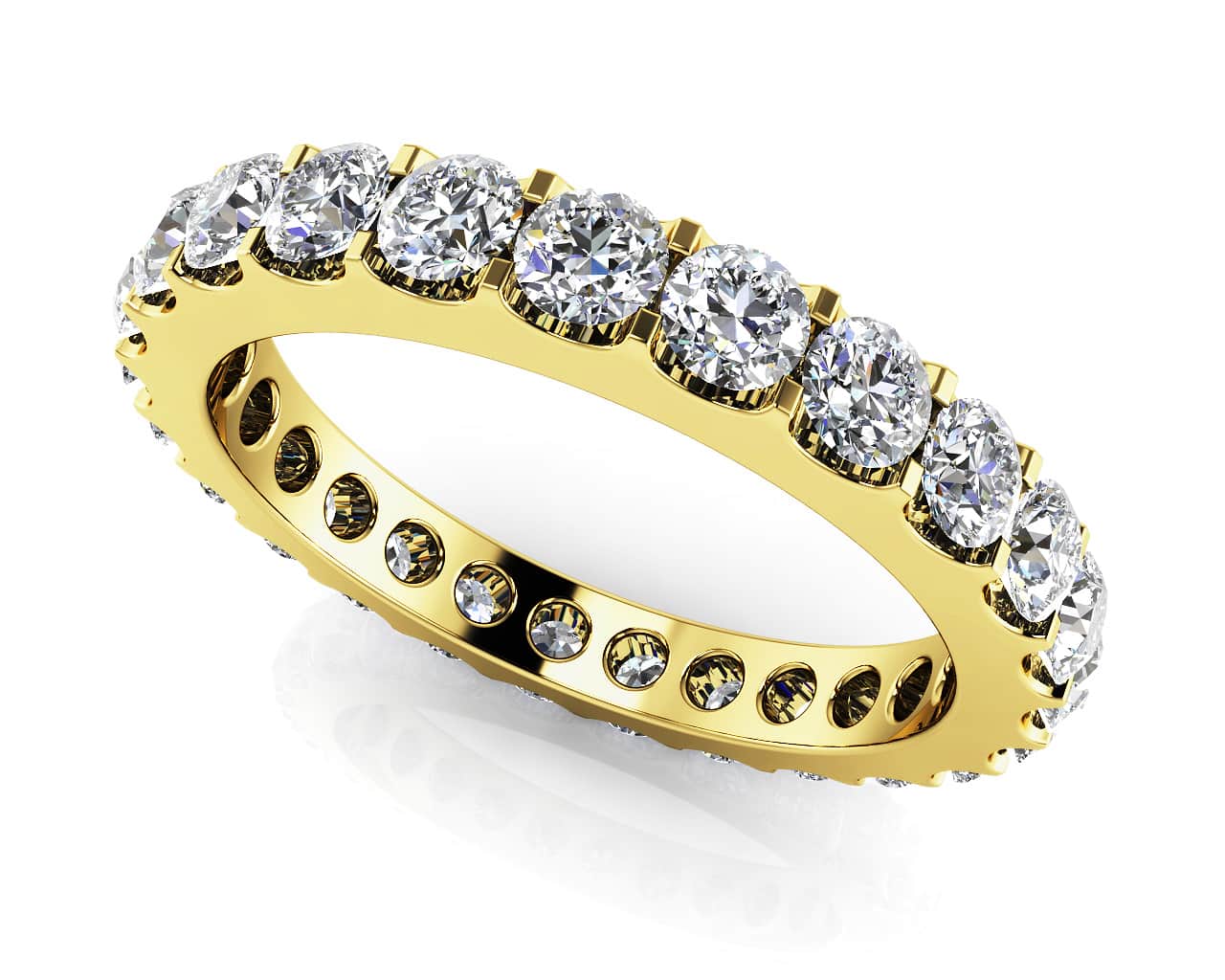 Shared Prong Diamond Eternity Band Lab-Grown Diamond with 3.04 ct.(finished) 3.5mm - Image 2