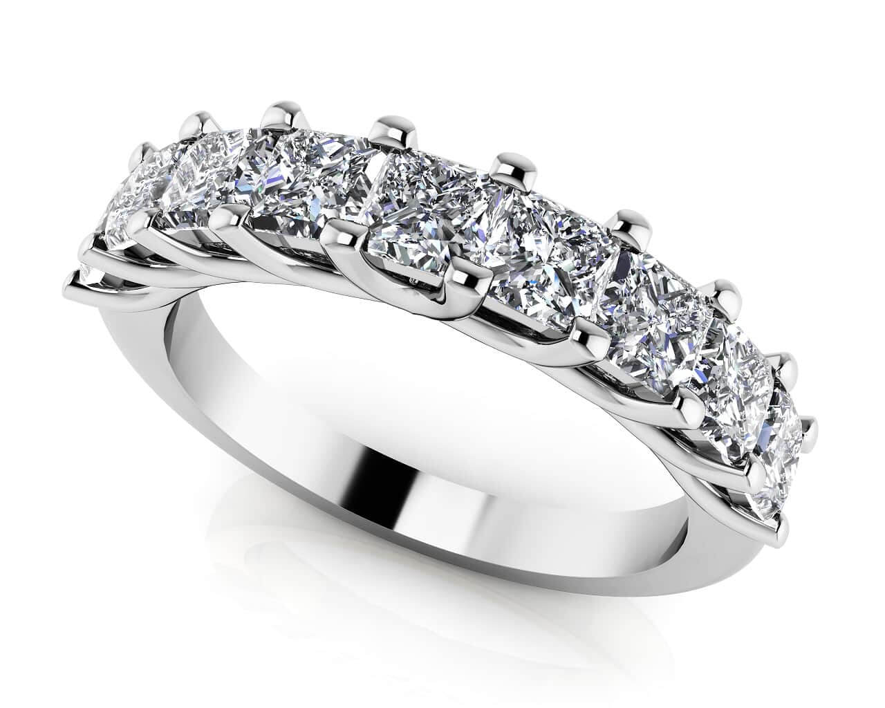 Shared Prong Princess Cut Lab-Grown Diamond Ring with 1.53 ct.(finished) 3.0mm