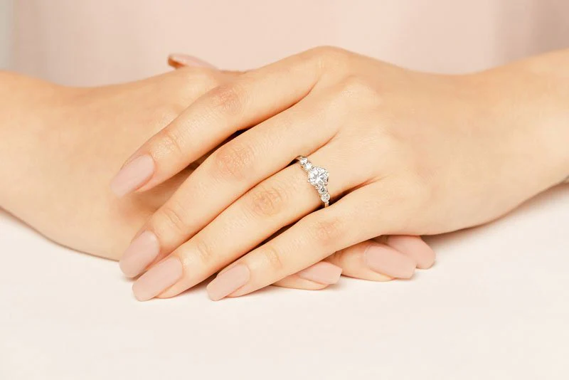 Six Prong Lab-Grown Diamond Engagement Ring with 1.42 ct. (1.00 ct. center diamond) - Image 3