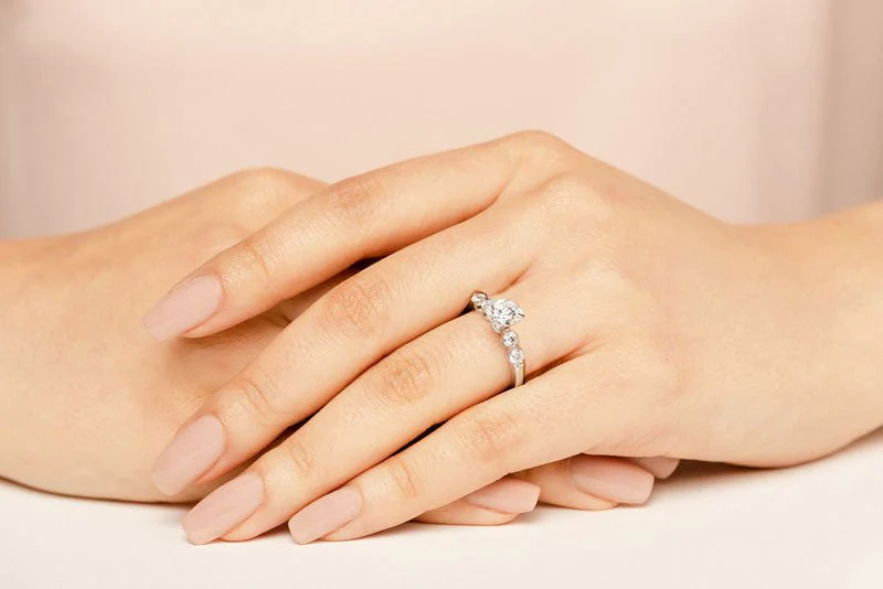 Six Prong Five Across Diamond Ring Diamond  with 1.67 ct. (1.25 ct. center diamond) - Image 3