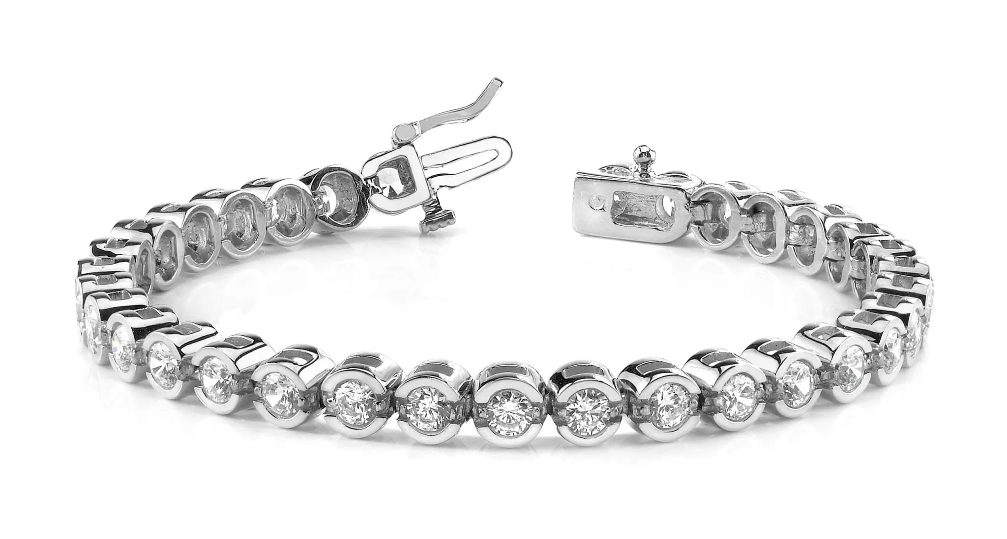 Smile Link Diamond  Tennis Bracelet with 3.96 ct.(finished) 2.75mm - Image 4