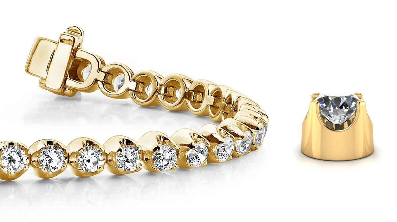 Solid Nugget Lab-Grown Diamond Tennis Bracelet with 3.98 ct.(finished) 2.9mm - Image 2