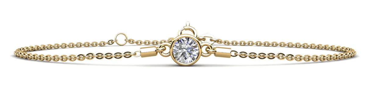 Solitaire Brilliant Round Diamond Adjustable Lab-Grown Diamond Bracelet with 1.00 ct.(finished) 6.5mm - Image 2