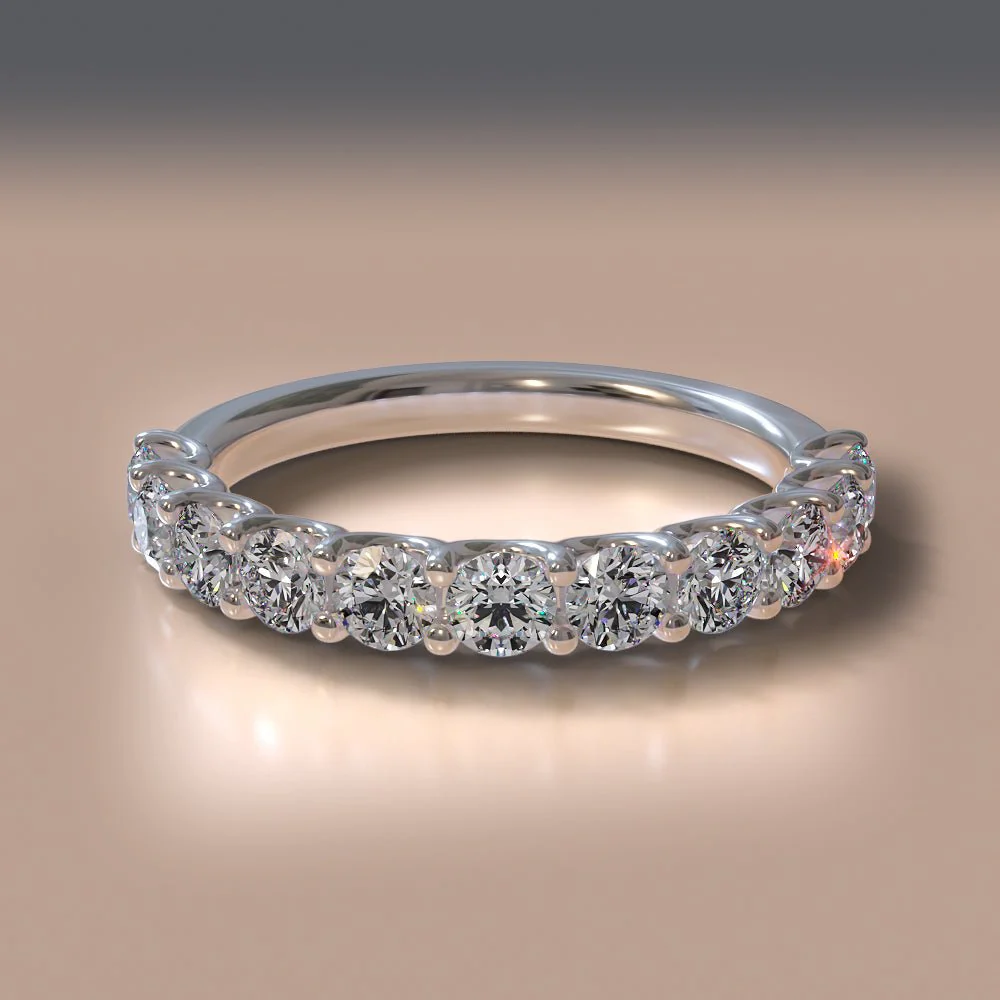 Sparkle Brilliant Round Diamond Anniversary Diamond Ring with 1.44 ct.(finished) 3.5mm - Image 3