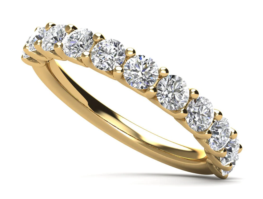 Sparkle Brilliant Round Lab-Grown Diamond Anniversary Ring with 0.53 ct.(finished) 2.25mm - Image 2