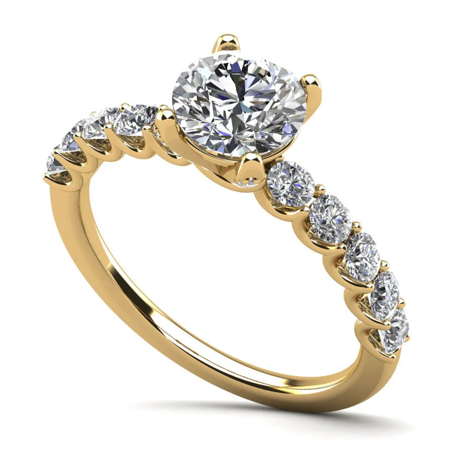 Sparkle Brilliant Round Lab-Grown Diamond Engagement Ring with 2.18 ct. (1.50 ct. center diamond) - Image 2