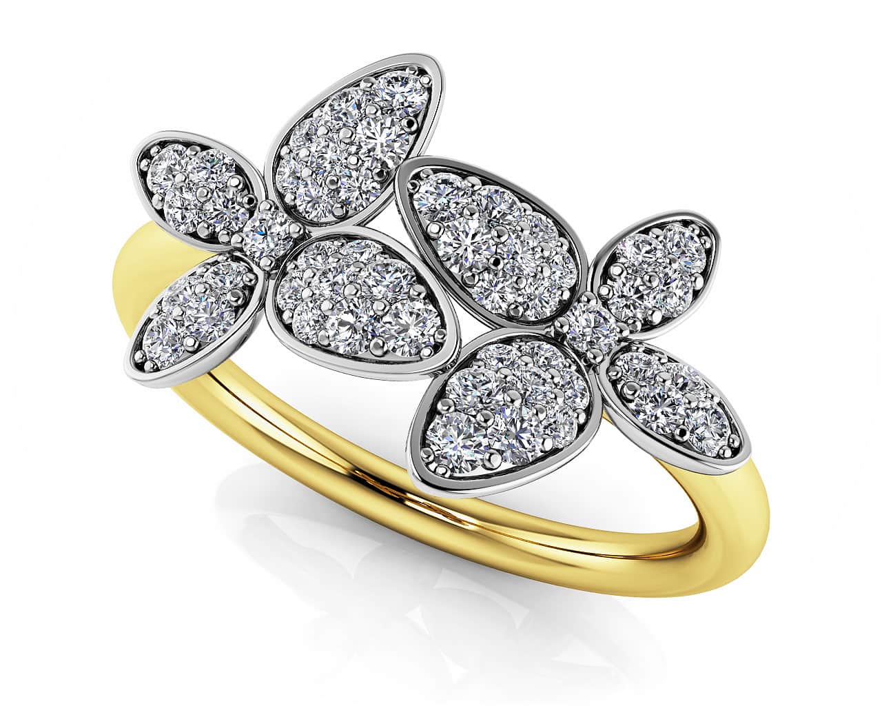 Sparkling Butterfly Diamond Ring with 0.35 ct.(finished) - Image 2