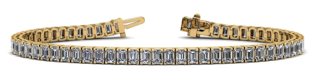 Sparkling Emerald Cut Lab-Grown Diamond Bracelet with 12.40 ct.(finished) 3.4x2.6mm - Image 5